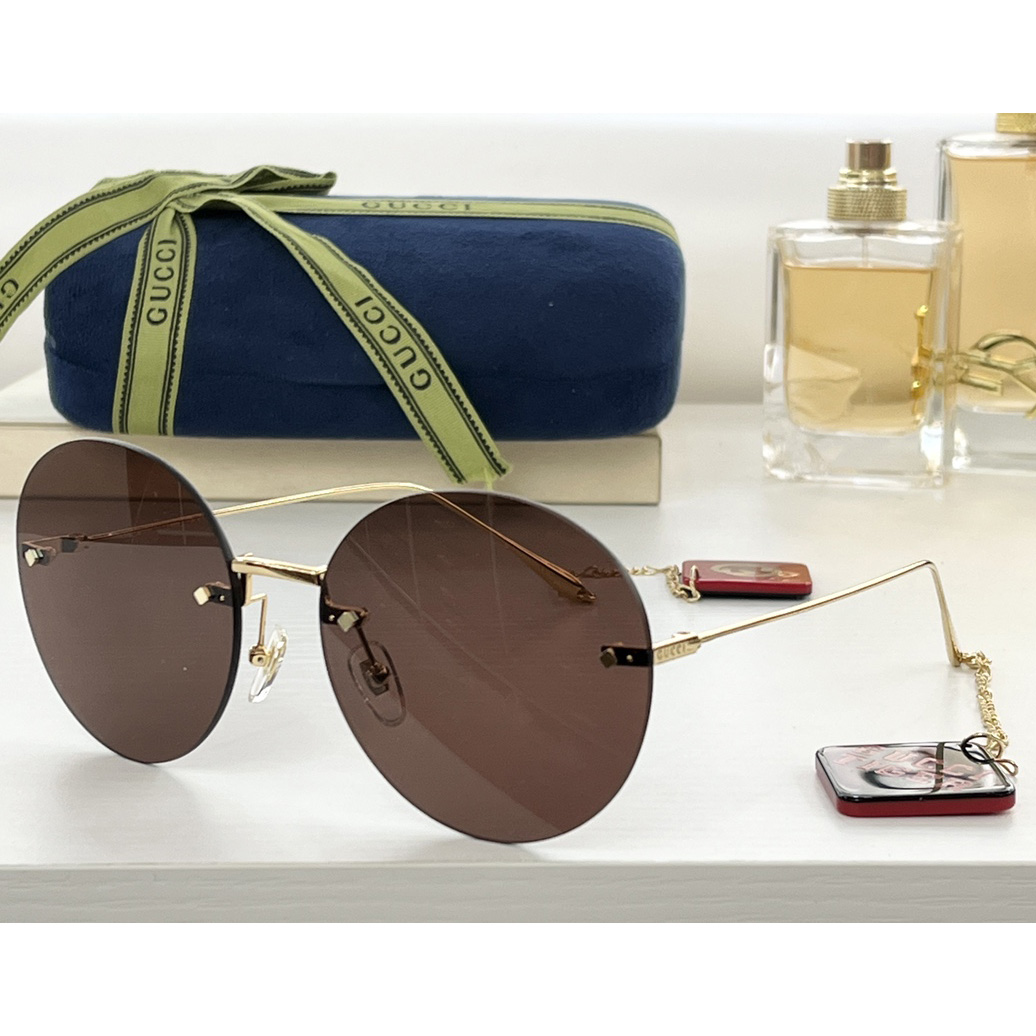 Gucci Tiger Round Frame Sunglasses With Pendant GG1149S